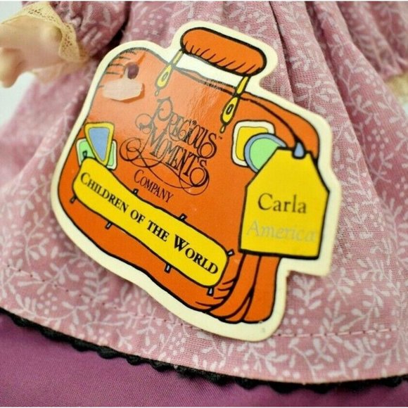 Precious Moments Carla Children of the World 8.5 inch Doll America Vintage 1994 - Picture 5 of 7